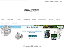 Tablet Screenshot of coinsofamerica.com